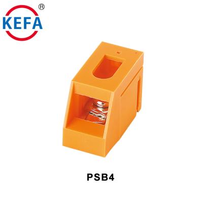 China Orange Water Proof 600V 30A Connecting Cable PSB4 13.1mm Pitch 1 Pole Color Transformer Electrical Terminal Block for sale