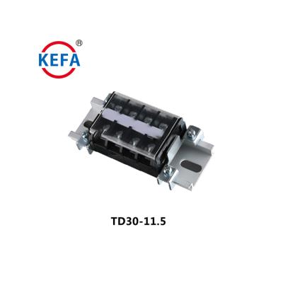 China High Quality KEFA TD30-11.5 Pitch Din Rail Terminal Blocks Mini Size 20-10AWG for sale