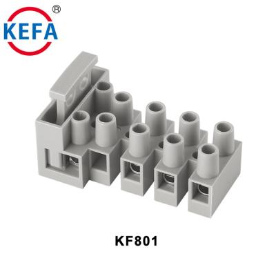 China PA66-Vo PA66-Vo 300V 20A 2-6P Nylon Flame Retardant Fuse KF801 Approved Terminal Block for sale