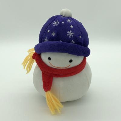 China Super Soft Plush Toy Wholesale Cheap Tiny Snowman Soft Sound Doll For Christmas Gift for sale