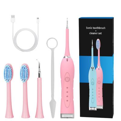 China Oral Cleaning Flosser Dental Irrigator Cordless Water And Sonic Toothbrush Set Four Teeth Gears Effectively for sale