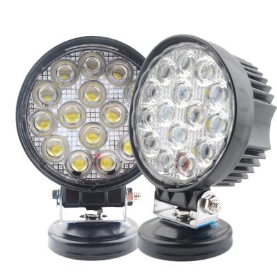 China 48W Off Road 4 Inch Round LED Spot Flood Light Car SUV ATV 24V 12V Trailer Boat Tractor Truck Light PL48R for sale