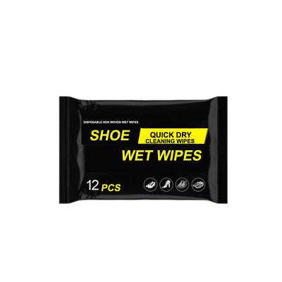 China Free Samples Cleaning 12PCS Shoes Stain Remove Quick Cleaning Wipes Sneaker Shoes Wet Wipes for sale