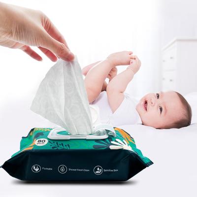 China Private Label Eco Friendly Baby Body Cleaning Wet Wipes Branded 99.9% EDI Pure Water Toilet Paper Wet Wipes For Kids for sale