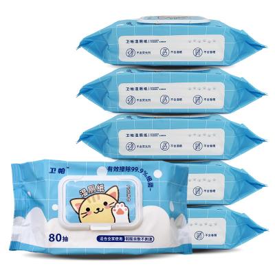 China OEM China Manufacturer Baby Wet Wipes Sensitive Skin Toilet Tissues Flushable Wet Nonwoven Baby Cleaning Cloths for sale