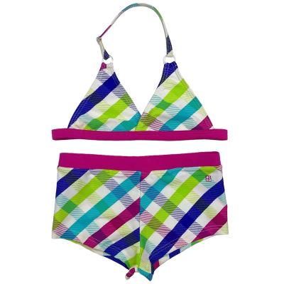 China 2021 Custom Printed Swimsuits Cute Baby Two-Piece Swimsuit Breathable Kids Bikini Children's Swimwear for sale