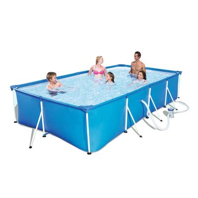 China Durable China Manufacture Above Ground Rectangular Swimming Pool,Factory Price Family Outdoor Metal Frame Swimming Pool Piscina for sale