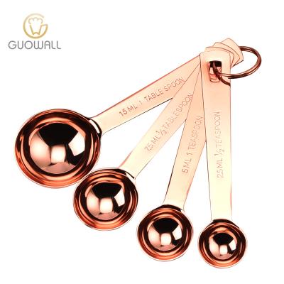 China 4pcs Sustainable Copper Plated Doser Set / Stainless Steel Doser Set With Copper Coating for sale