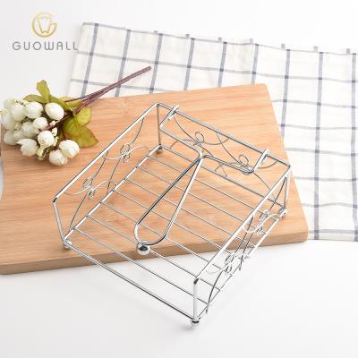 China Towel Collection Wire Collection Towel Rack with Metal Weight Ball Tissue Holder Paper Storage Rack for sale