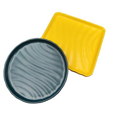 China Wholesale Viable Color Luster Ceramic Dish Baking Pan Ceramic Baking Tray Food Dish Microwave Oven Safe for sale