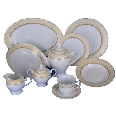 China Sustainable Canton New Design 47pcs Fair China Dinner Set for sale