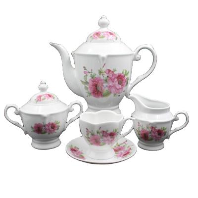 China Sustainable European porcelain tea/coffee set for afternoon tea for sale