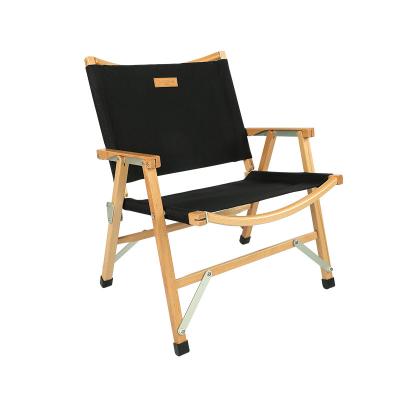 China Comfortable Feel Outdoor Hiking Easy Folding Chair For Camping Fishing With Wood Material for sale