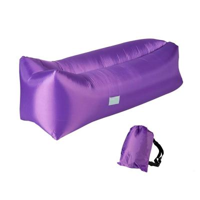 China Hot sale pink foldable purple home orindoor or outdoor high quality weihgt light floor beach inflatable sofa lazy airbag lounge for sale