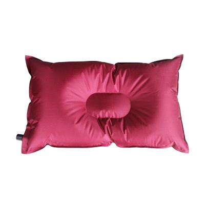 China 100% Polyester Inflatable Pillow Automatic Anti-stress Trekking Outdoor Sleeping Air Pillow for sale