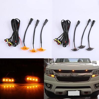 China 3Pcs/Set Car Front Grill LED Amber Light Raptor Style Lamp for Chevrolet Colorado 2017 2018 2019 2020 Cars LED Front Grill Raptor-Style Yellow Decorative Ligh for sale