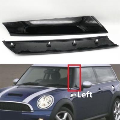 China Single Color Without Pattern For BMW Mini Cooper R57 R55 R56 07-15 Front Windshield Post Trim Bright Black Outer A-Pillar Trim Cover for sale