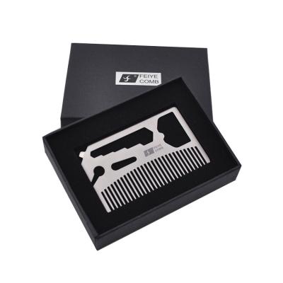 China Factory Customized High Quality Hand Held Beer Bottle Comb Beer Bottle Multifunctional Anti-Static Portable Stainless Steel Hair Comb and Opener for sale