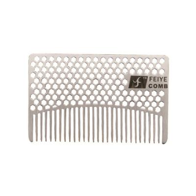 China Wholesale Handheld Anti-static Anti-Tangle Card Comb Stainless Steel Portable Single Custom Comb for sale