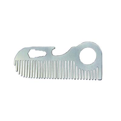 China High Quality Handheld and Durable Gentleman's Comb for Beard Metal Comb Portable Metal Comb with Bottle Opener for sale