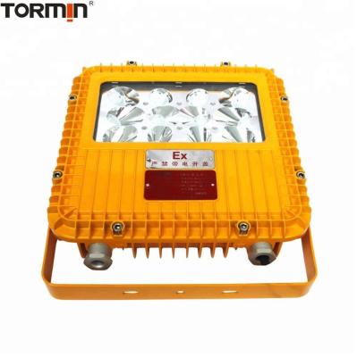 China Hazardous Locations IP66 ATEX Certified 80w Explosion Proof Anti Glare LED Spotlight With Yellow Color for sale