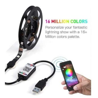 China LANDSCAPE USB RGB 5050 TV Black Black Ground Blue. APP Led TV Lights Strip 5050 RGB 1M 2M 3M 4M 5M Car 5V Led Strip Light Kit for sale