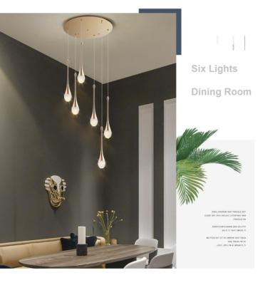 China Post-modern stainless steel new single LED Crystal Chandelier Creative Living Room dining room lamp modern simple luxury waterdrop lamps for sale