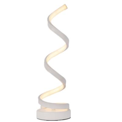 China Modern Curved Office Ware Bedside Modern Curved Desk Table Light Led Lamp for sale