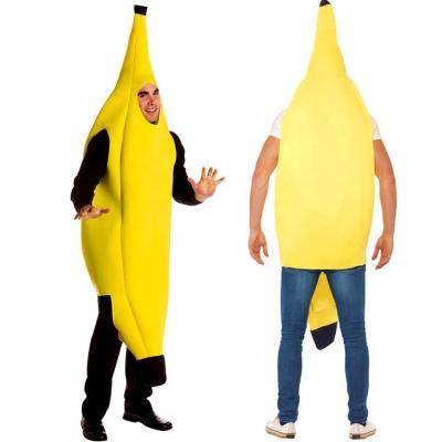 China Polyester Appealing Banana Costume Adult Deluxe Set for Halloween Dress Up Party and Role play Cosplay for sale