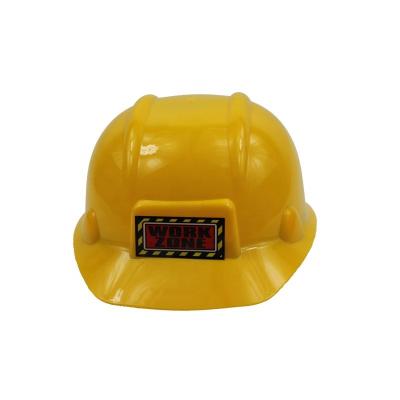 China Plastic Yellow Construction Hard Hat Plastic Birthday Party Supplies Worker Caps Set Halloween Costume Toy for sale