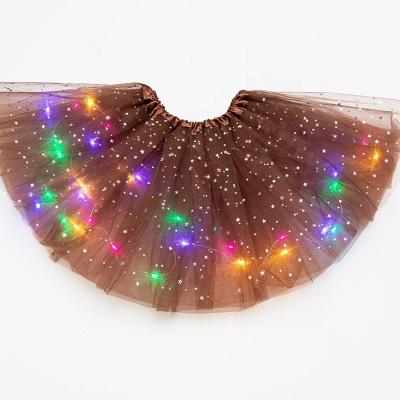 China Skirt RTS Girl Tutu Skirts Magic Light Princess LED Dancing Tulle Ballet Skirt for sale