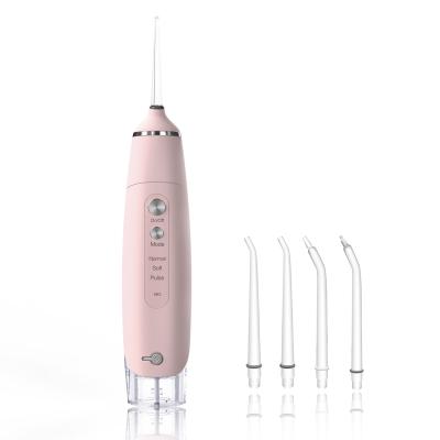 China Cor cor-de-rosa sem corda portátil dental elétrica do sistema 145ML de Flosser da água à venda