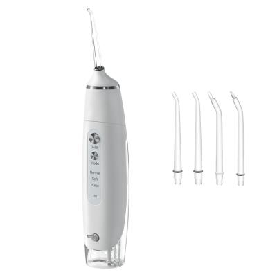 China Hanasco Portable White Jet Water Flosser 3.7V 1400mAh For Teeth Cleaning for sale