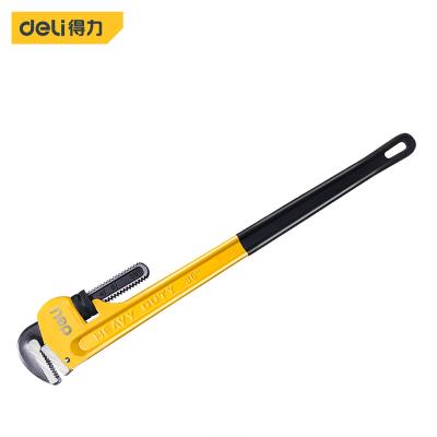 China Carbon Steel 6 Inch 8 Inch 10 Inch Alloy Master Pipe Wrench Large 48 Inch Heavy Yellow Adjustable Heavy Duty Pipe Wrench for sale