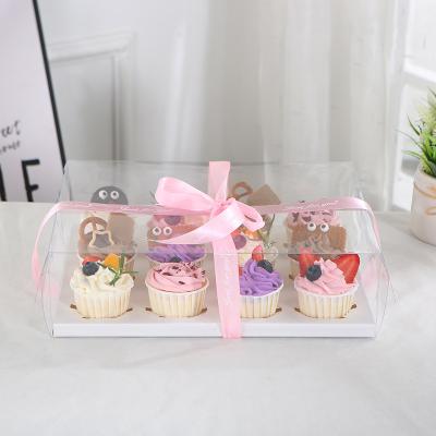 China Recyclable Custom Printed Pastry Paper Cake Window Mini Muffin Cupcake Boxes With Bakery Packaging Boxes for sale