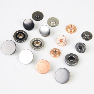 China Custom Logo Embossed Metal Jeans Button High Quality Nickel Free For Clothes Snap Fastener Plastic Button for sale