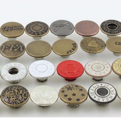 China Fashion Nickel Free Wholesale Custom Metal Snap Jeans Rivet Decorative Button for sale