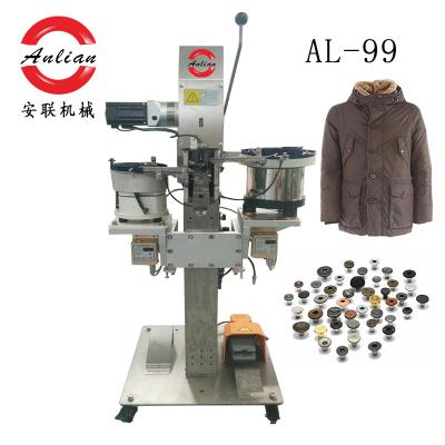 China Automatic Feeding Button To Mold Button Fastening Pressing Machine Upper And Lower Button Tying Machine Button Sewing Machine Used For Shirt for sale