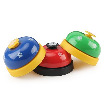 China Stored Pet Toy Training Called Dinner Small Bell Footprint Ring Dog Toys For Teddy Puppy Pet Call for sale