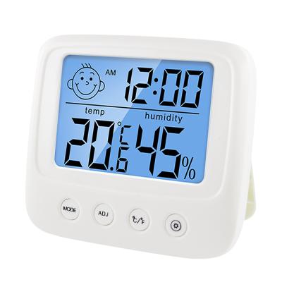 China Indoor Bath Thermometers Digital LCD Temperature Sensor Humidity Meter Thermometer Hygrometer Convenient Measurement for sale