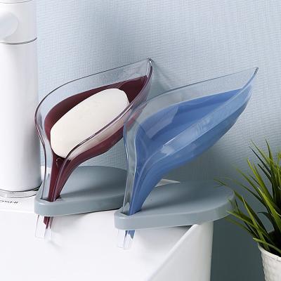 China Modern Leaf Shape Soap Box Bathroom Soap Holder Tray Storage Dish Storage Dish Bathroom Supplies for sale