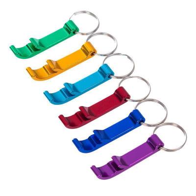 China Portable Aluminum Key Ring Can Opener Gifts Restaurant Beer Bottle Opener Can Opener Key Chain Promotion Kitchen Tools Birthday Gift Party Supplies for sale