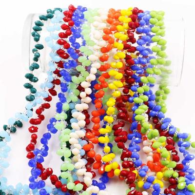 China For Decoration Necklaces Earrings Or Bracelets Rings Faceted Glass Waterdrop Beads For Jewelry Making Jade Crystal Beads For Women Necklace Bracelet DIY Accessories 100pcs/strand for sale