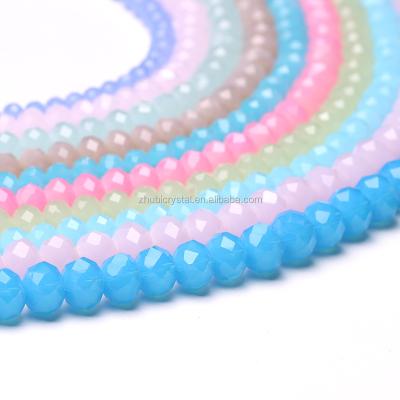 China Accessories Silicone Teething Czech Beads Cuentas y Abalorios 4MM Crystal Beads Faceted Glass Stone Rondelle Around Loose Beads For Jewelry Making for sale