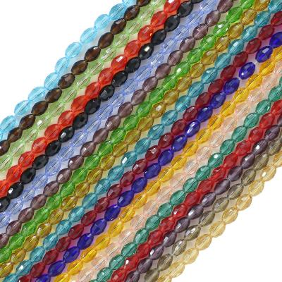 China Gemstone Beads For Bracelets Capinhas Charm Faceted Olive Glass Beads For Jewelry Making Accessories 5strips/batch Of 4X6MM Rondelle Crystal Beads For Pendant Decoration DIY for sale