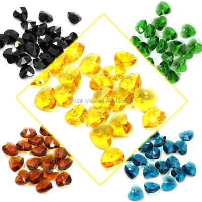 China Accessories Silicone Teething Accessories Decoration Czech Cuentas y Abalorios 14MM Crystal Heart Beads For Stones Jewelry for sale