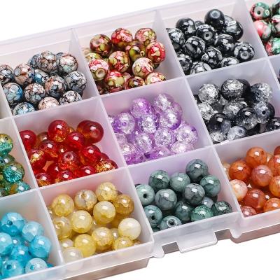 China Luxury Glass Loose Round Beads For Jewelry Making 8MM Crystal Spacer Beads Box Set For Bracelet Earring DIY Sewing Accessories for sale