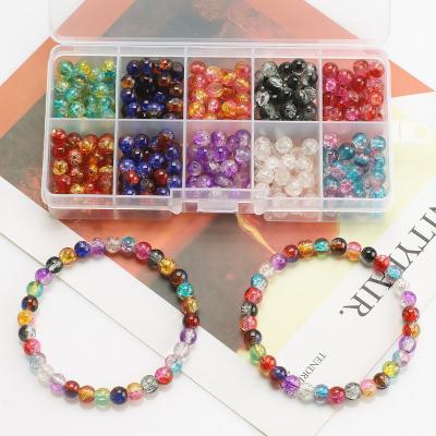 China For Zhubi 6MM Rings Earrings Decoration Necklaces Or Bracelets Round Glass Beads Set 400Pcs Crystal Crackle Beads For Bracelets DIY Making Chakra Earring Fashion Handmade Jewelry for sale