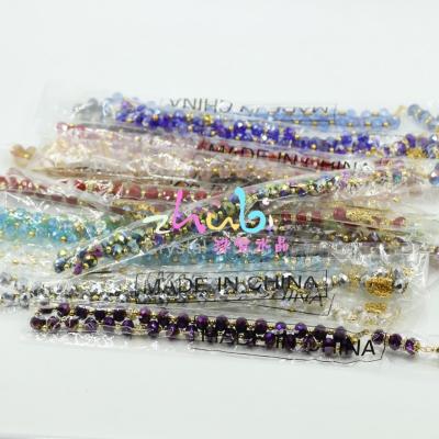 China Festival Gift Crystal Glass Tasbeeh Prayer Beads Islamic Muslim Wedding Gifts 33pcs Per Strand for sale