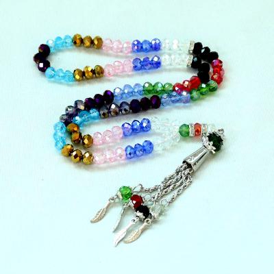 China Colorful Jewelry Beads Pujiang Hot Sale 6MM Crystal Glass 99Pcs Mix Color Wholesale Muslim Tasbeeh Prayer Beads Type for sale